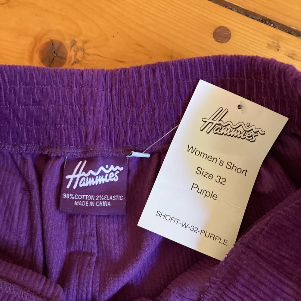 Hammies High Waist Shorts Purple Vintage Style Size 32 Women’s NWT